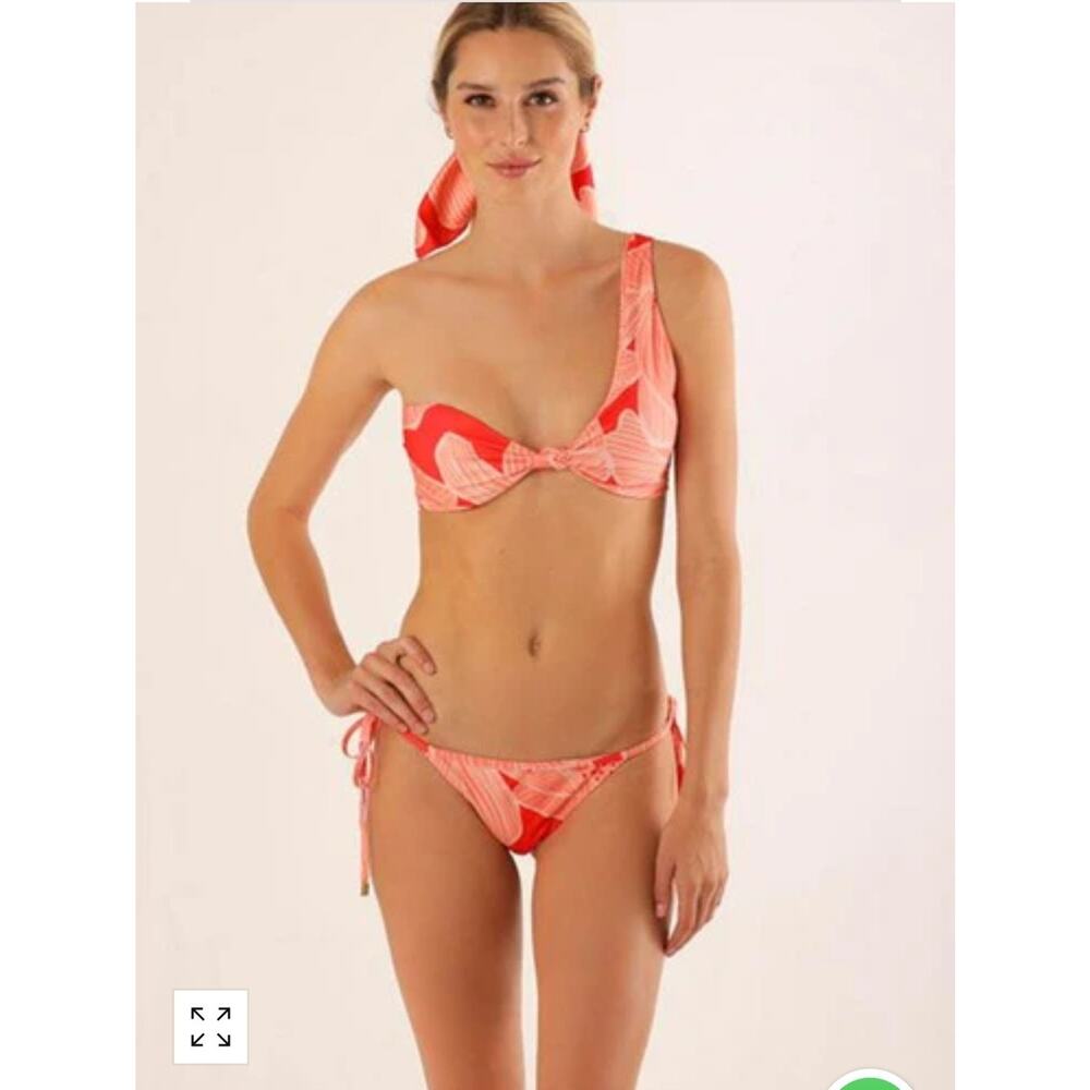 Nwt Praia By Dayanara Duran Dameisha 1531 Bikini Top & Scrunch Bottom Size Large